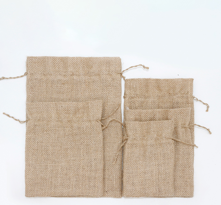  Portable Reusable Washable Jute Bags With Drawstring Manufacturer 