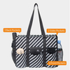 Utility Water Resistant Tote Bag with Multi Exterior & Interior Pockets Top Zipper Closure & Thick Bottom Support