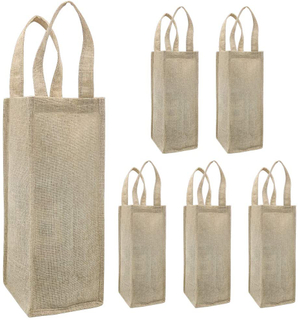 Eco friendly Jute Wine Bags Bottle Bags with Handle for Wedding Birthday Party Festival Gift Favors Manufacturer 